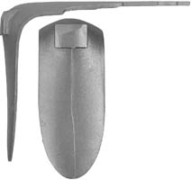 Flint Fowling Gun Buttplate, wax cast steel

Overall length 5", width 2", comb 5-7/8"